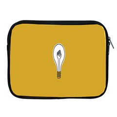 Idea Lamp White Orange Apple Ipad 2/3/4 Zipper Cases by Alisyart