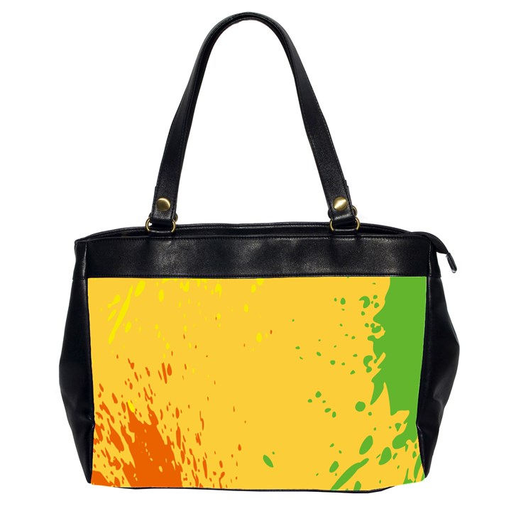 Paint Stains Spot Yellow Orange Green Office Handbags (2 Sides) 