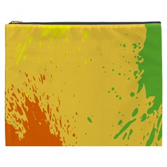 Paint Stains Spot Yellow Orange Green Cosmetic Bag (xxxl) 