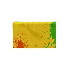 Paint Stains Spot Yellow Orange Green Cosmetic Bag (xs) by Alisyart