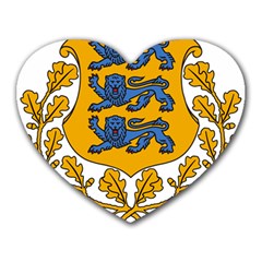 Coat Of Arms Of Estonia Heart Mousepads by abbeyz71