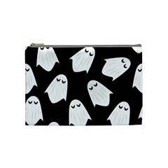 Ghost Halloween Pattern Cosmetic Bag (medium)  by Amaryn4rt