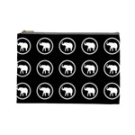 Elephant Wallpaper Pattern Cosmetic Bag (Large)  Front