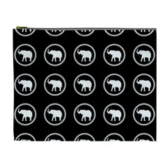 Elephant Wallpaper Pattern Cosmetic Bag (xl) by Amaryn4rt