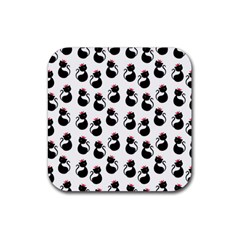 Cat Seamless Animal Pattern Rubber Coaster (square)  by Amaryn4rt