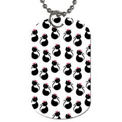 Cat Seamless Animal Pattern Dog Tag (one Side) by Amaryn4rt