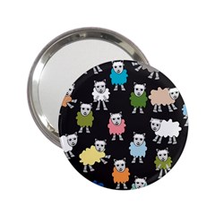 Sheep Cartoon Colorful 2 25  Handbag Mirrors by Amaryn4rt