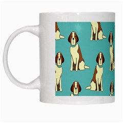 Dog Animal Pattern White Mugs by Amaryn4rt