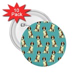 Dog Animal Pattern 2.25  Buttons (10 pack)  Front