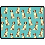 Dog Animal Pattern Fleece Blanket (Large)  80 x60  Blanket Front