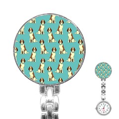 Dog Animal Pattern Stainless Steel Nurses Watch by Amaryn4rt