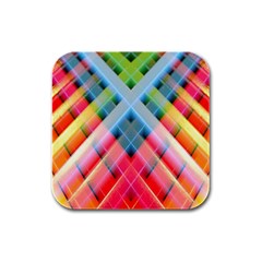 Graphics Colorful Colors Wallpaper Graphic Design Rubber Square Coaster (4 Pack)  by Amaryn4rt