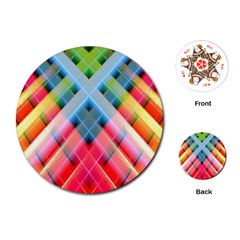 Graphics Colorful Colors Wallpaper Graphic Design Playing Cards (Round) 