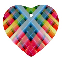 Graphics Colorful Colors Wallpaper Graphic Design Heart Ornament (two Sides) by Amaryn4rt