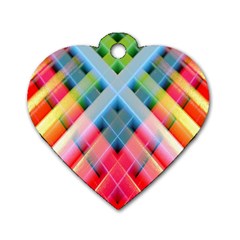 Graphics Colorful Colors Wallpaper Graphic Design Dog Tag Heart (one Side) by Amaryn4rt