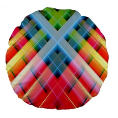 Graphics Colorful Colors Wallpaper Graphic Design Large 18  Premium Round Cushions