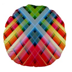 Graphics Colorful Colors Wallpaper Graphic Design Large 18  Premium Flano Round Cushions