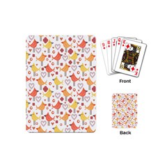 Animal Pattern Happy Birds Seamless Pattern Playing Cards (mini) 