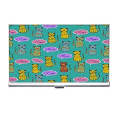 Meow Cat Pattern Business Card Holders by Amaryn4rt