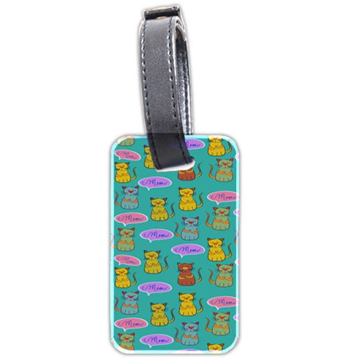 Meow Cat Pattern Luggage Tags (Two Sides)