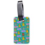 Meow Cat Pattern Luggage Tags (Two Sides) Back