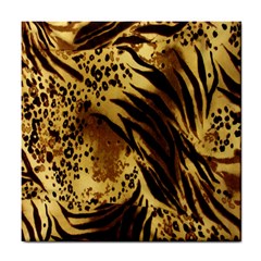 Stripes Tiger Pattern Safari Animal Print Tile Coasters by Amaryn4rt