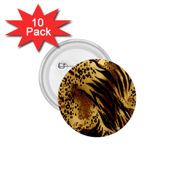 Stripes Tiger Pattern Safari Animal Print 1.75  Buttons (10 pack)