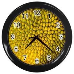 Jack Shell Jack Fruit Close Wall Clocks (black) by Amaryn4rt