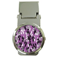 Floral Pattern Background Money Clip Watches by Amaryn4rt