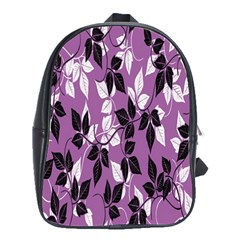 Floral Pattern Background School Bags(large)  by Amaryn4rt