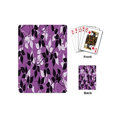 Floral Pattern Background Playing Cards (mini)  by Amaryn4rt