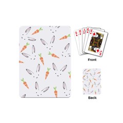 Rabbit Carrot Pattern Weft Step Playing Cards (mini)  by Amaryn4rt