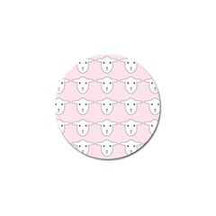 Sheep Wallpaper Pattern Pink Golf Ball Marker (4 Pack) by Amaryn4rt