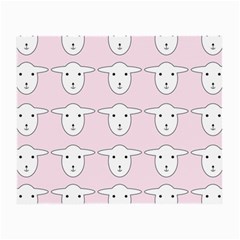 Sheep Wallpaper Pattern Pink Small Glasses Cloth by Amaryn4rt