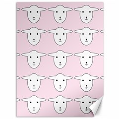 Sheep Wallpaper Pattern Pink Canvas 36  X 48   by Amaryn4rt