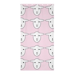 Sheep Wallpaper Pattern Pink Shower Curtain 36  X 72  (stall)  by Amaryn4rt