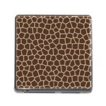 Leather Giraffe Skin Animals Brown Memory Card Reader (Square) Front