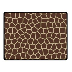 Leather Giraffe Skin Animals Brown Fleece Blanket (small)