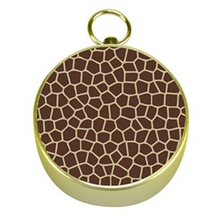 Leather Giraffe Skin Animals Brown Gold Compasses by Alisyart