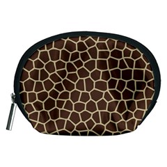 Leather Giraffe Skin Animals Brown Accessory Pouches (medium)  by Alisyart