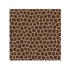 Leather Giraffe Skin Animals Brown Small Satin Scarf (square) by Alisyart