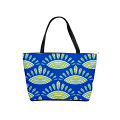 Sea Shells Blue Yellow Shoulder Handbags