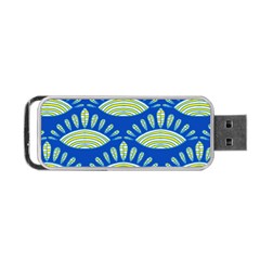 Sea Shells Blue Yellow Portable Usb Flash (two Sides)