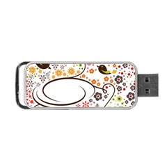 Flower Floral Rose Sunflower Bird Back Color Orange Purple Yellow Red Portable Usb Flash (two Sides)