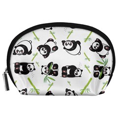 Panda Tile Cute Pattern Accessory Pouches (large)  by Amaryn4rt