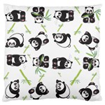 Panda Tile Cute Pattern Large Flano Cushion Case (Two Sides) Back