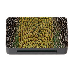 Colorful Iridescent Feather Bird Color Peacock Memory Card Reader With Cf by Amaryn4rt