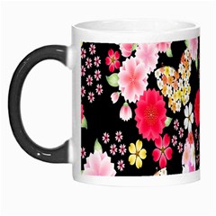 Flower Arrangements Season Rose Butterfly Floral Pink Red Yellow Morph Mugs by Alisyart