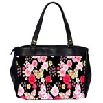 Flower Arrangements Season Rose Butterfly Floral Pink Red Yellow Office Handbags (2 Sides)  Back