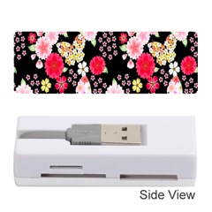 Flower Arrangements Season Rose Butterfly Floral Pink Red Yellow Memory Card Reader (stick) 